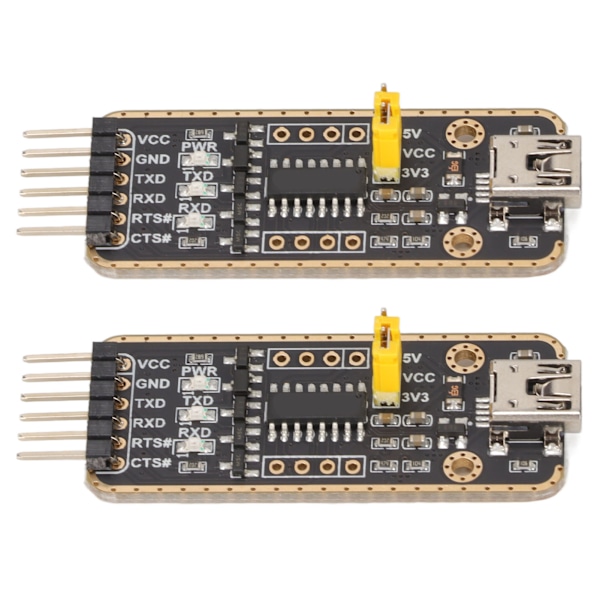 2 stk. USB til UART Ttl Adapter til CH343G Chip Dobbeltsidet Sort Immersion Guld Proces Seriel Konverter Modul