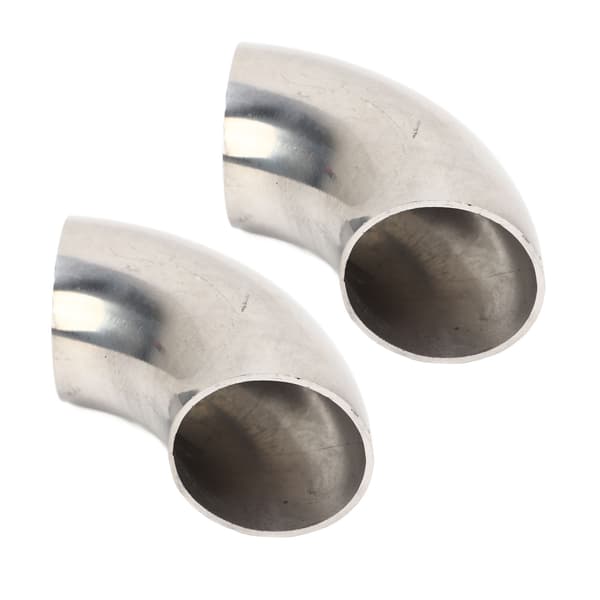 2 stk. 90 Graders Albue Wastegate Dump Valve Rør 1,5 tommer Rustfrit Stål Universal Pasform til Biler