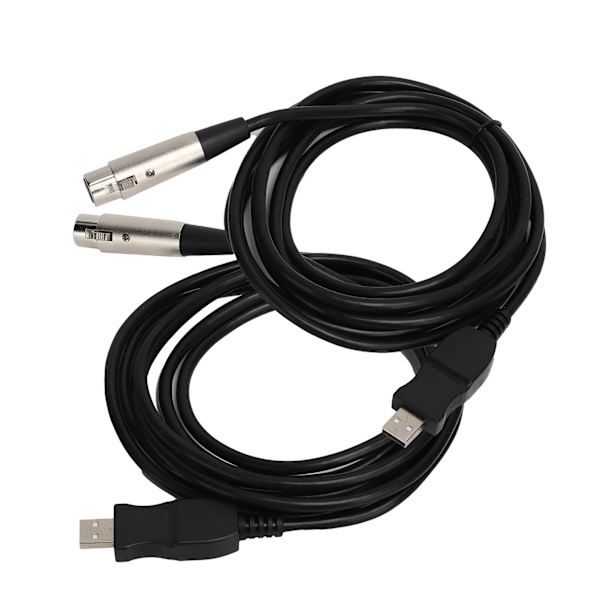 USB til XLR hun-adapterkabel 3 meter med optagefunktion til spilleudstyr