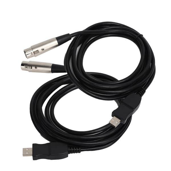 USB till XLR Hona Adapterkabel 3 Meter med Inspelningsfunktion för Spelutrustning Värd