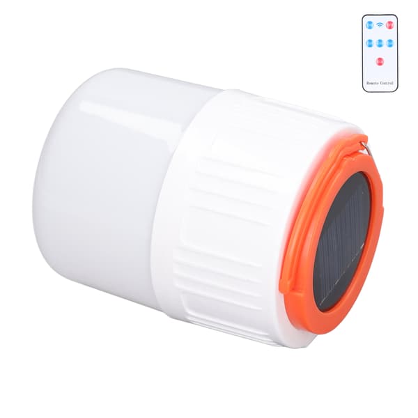 Stemmekontroll Solcelle Campinglampe 5 Modus Auto Induksjon USB-lading Vanntett Teltlys for Utendørsbruk