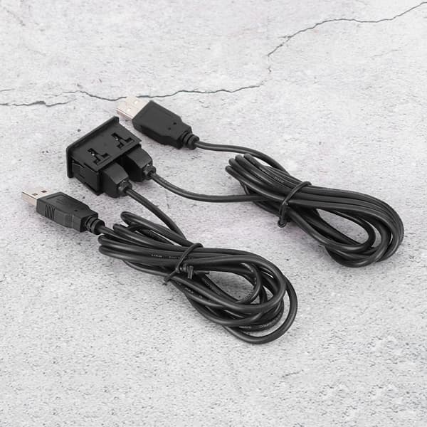 1,5 m Dashboard Kabel Adapter 2 Port Bilmontering Flush Ledning til Lastbil Båd