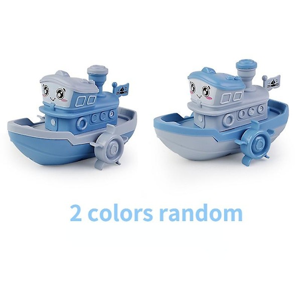 Baby badleksaker Söt tecknad skepp Båt Clockwork Toy