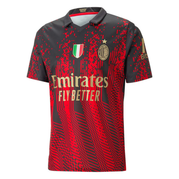 Den nya äsong 2324 AC Milan fotbollsträningströja Tshirt S