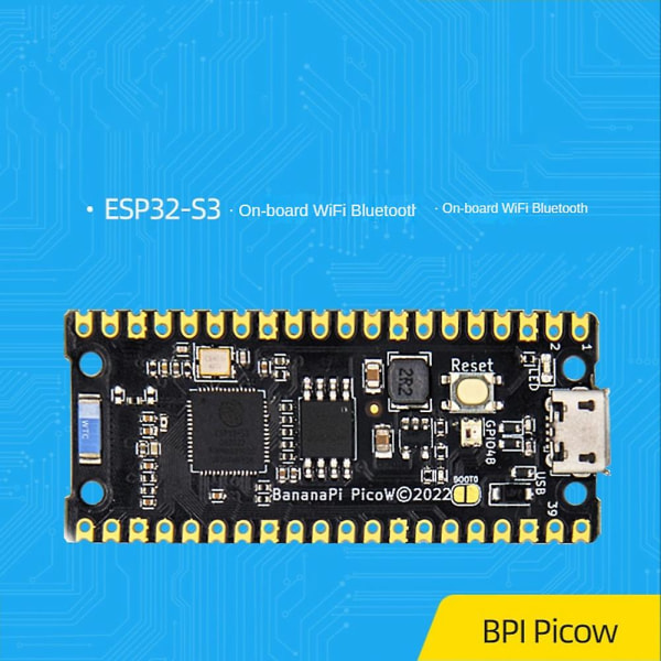 Banana Pi Pico W-s3 -kehityskortti + - USB kaapelisarja Esp32-s3 Dual Core 240 MHz Psram Flash Wifi Black