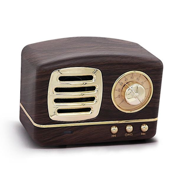 Bärbar Retro Bluetooth Mini-högtalare (svart)