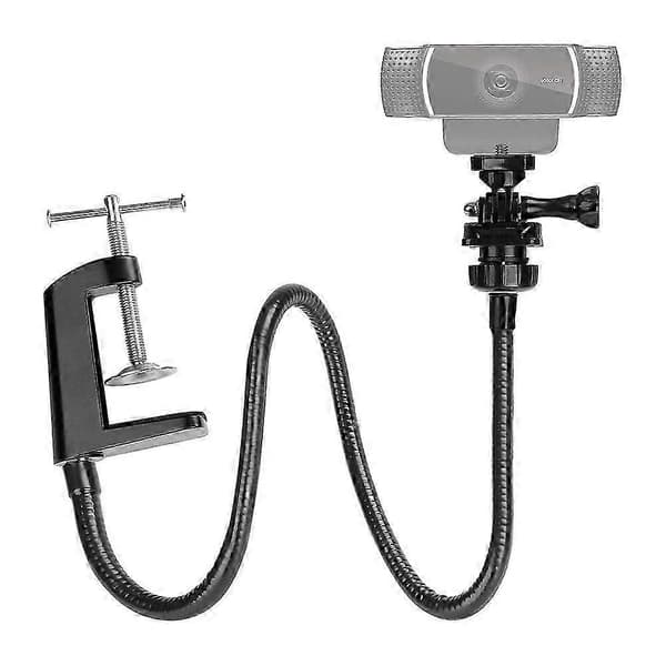 Fleksibelt webcamstativ med svanehals, bordmontering til Logitech C920 Brio C930e