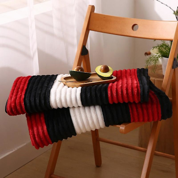 Populære japanske flanneltæpper Tykkede varme lagner Kontortæpper Sovesal lurtæpper Gave Engros 200*230cm Bourgogne striber 200*230cm Burgundy Stripes