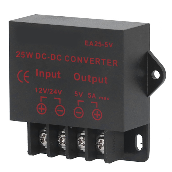 Spenning Konverter DC 12V 24V til 5V 5A Strømforsyning Reduser Regulator Transformator Modul