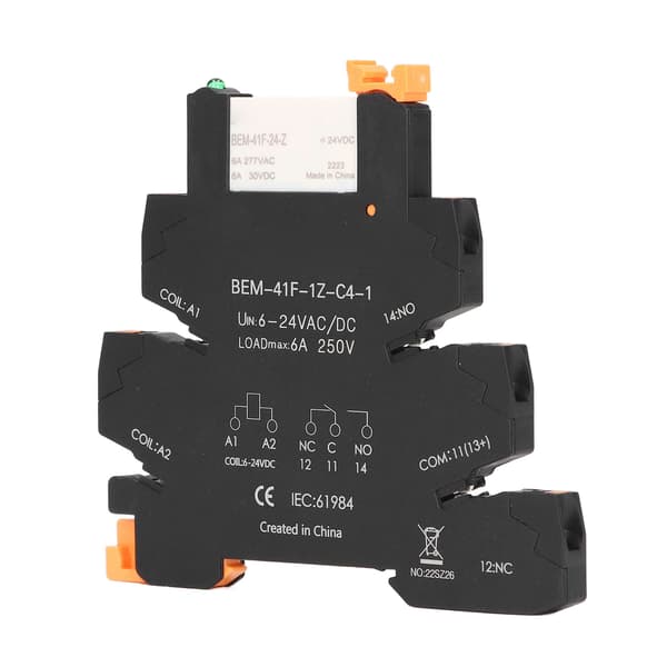 DC Control AC Ultratyndt Relæ DIN-skinne Montering Solid State SPDT 6A 6-24V Modul