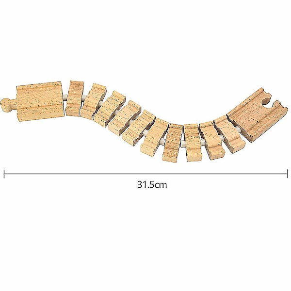 Hhcx-wooden Track Railway Toys Beech Wooden Train Track Accessories Fit Biro All Tracks Educational Toys For Children Flexible track