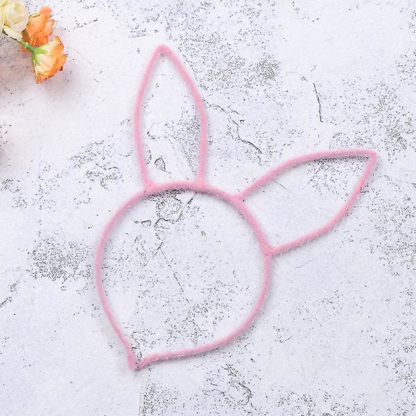 10 stk Plys kanin ørepandebånd Yndige hårbøjler Hårtilbehør til børn, piger (pink)