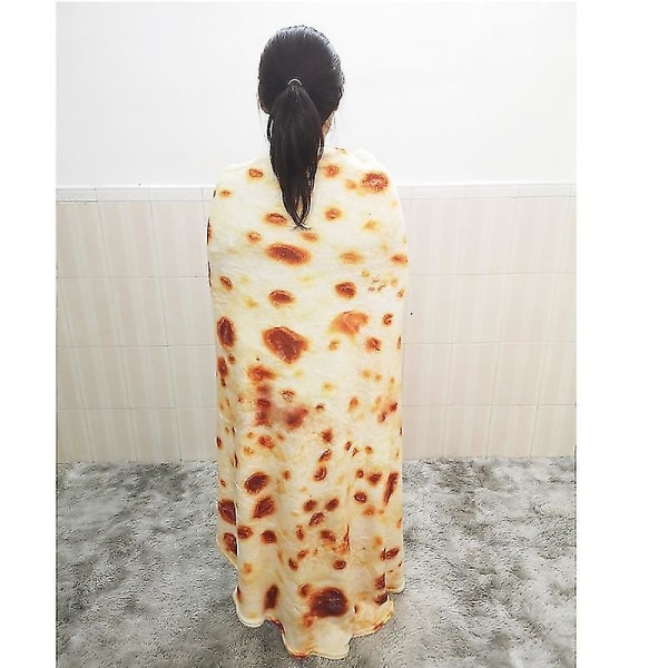 Maissi Tortilla Filt Pita Lavash Soft Throw Filt Till Säng Fleece Soffa Pläd Plysch Överkast Manta Burrito Koce Burritos-1-1 diameter-180CM