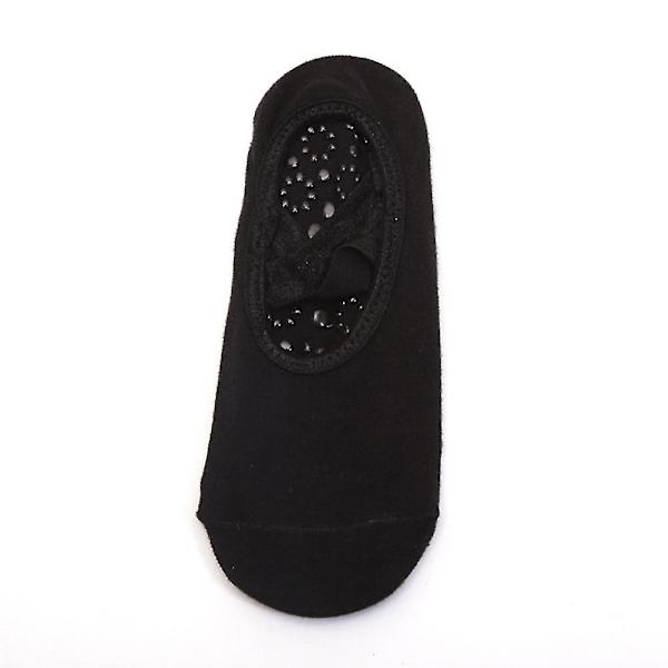 Kvinner Yoga Sokker Ankel Sklisikre Cross Sports Sokker For Ballett Pilates Dance Black