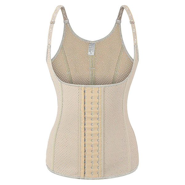 Ladies stansning Shapewear Latex stöd för bröst och bukbälte Apricot M