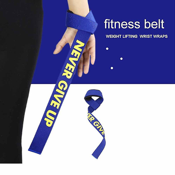 Viktlyftsremmar Lyftremmar med neopren vadderat handledsstöd Blue