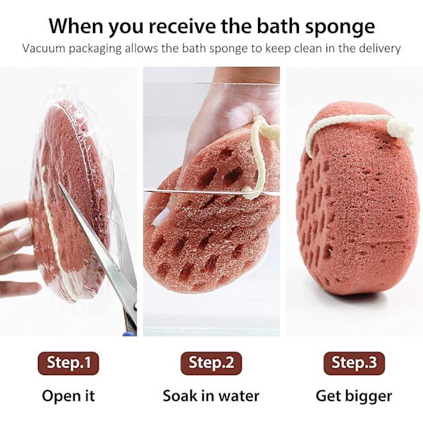 Badsvamp, Svamp Luffa Kroppsskrubber, Duschpuff Rengöring Luffa Svamp, Dusch Använd Svamp (2.)