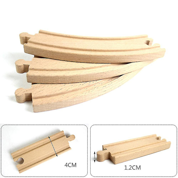 Hhcx-new All Kinds Wooden Track Parts Beech Wooden Railway Train Track Accessories Fit With All s Wood Tracks Toys For Kids 1pcs bifurcation F