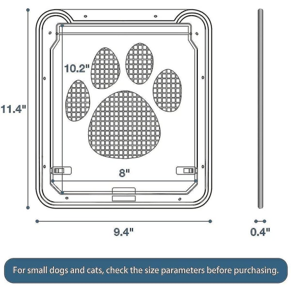 Pet Dør Skærm Dør Skyde Hunde Dør Låsbar Katte Dør Magnetisk Automatisk lukning Doggy Skærm Dør