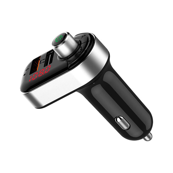 Bil FM-sändare Bluetooth spelare Dubbel USB -laddare Trådlös adapter MP3-spelare Blue