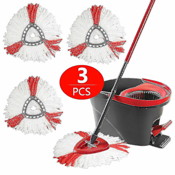 Mikrofibermopphuvud för spinnmopp av O-ceder 3-Packs