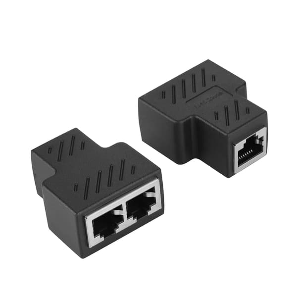3,5 mm uros RJ45 verkkojakaja splitter-sovitin - 2 kpl