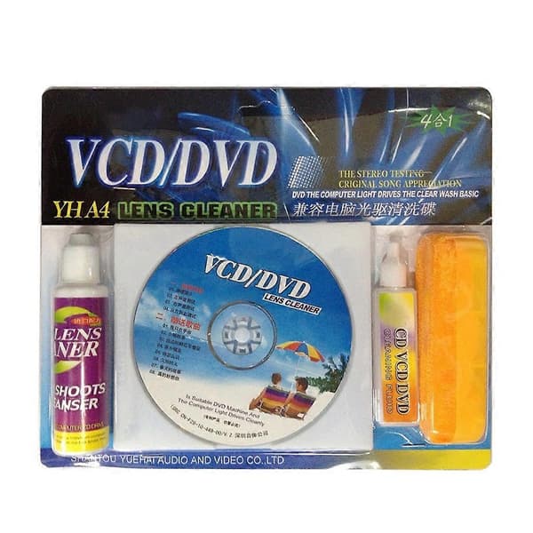 【BQ】4 i 1 VCD DVD Blu-Ray Våd eller Tør Linserenser Disc DVD-afspiller