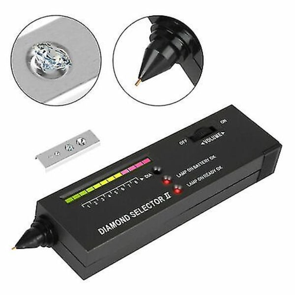 Diamond Tester Selector Upplyst smycke Ädelstenstestverktyg med LED-indikator
