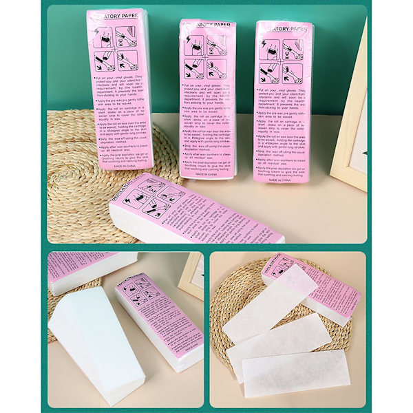 ny stil Non Woven Wax Strips 100 Pcs, Body And Facial Wax Strips For Hair Removal (does Not Contain Wax) , Size 2.8 X 7.9 Fff
