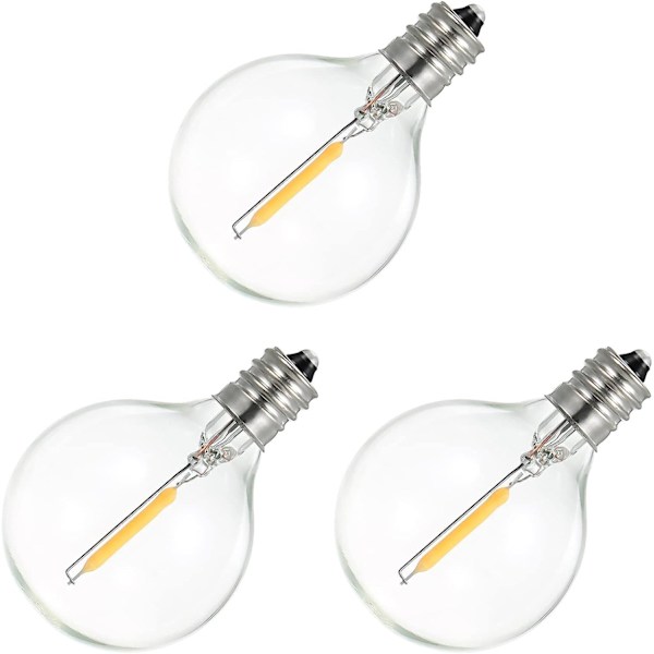 LED-lamppu, vaihtopolttimot AC220-230V 1W G40 3kpl E12 ruuvattava pohjalasi