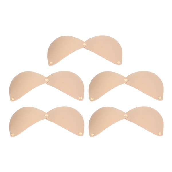 5 stk. Dame Klæbende BH Stropløs Push Up Silikone Snap Fastener 3D Side Brystløft Klæbrig BH Hudfarve D