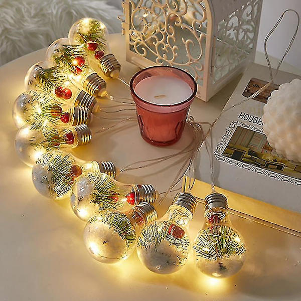 Christmas Light String Led Rumsdekoration Julgran String Light Party Festoon Light Year Bulb Light String