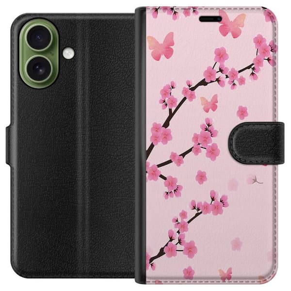 【BQ】Kompatibelt lommebokdeksel til Apple iPhone 17 Blomster Lommeboketui