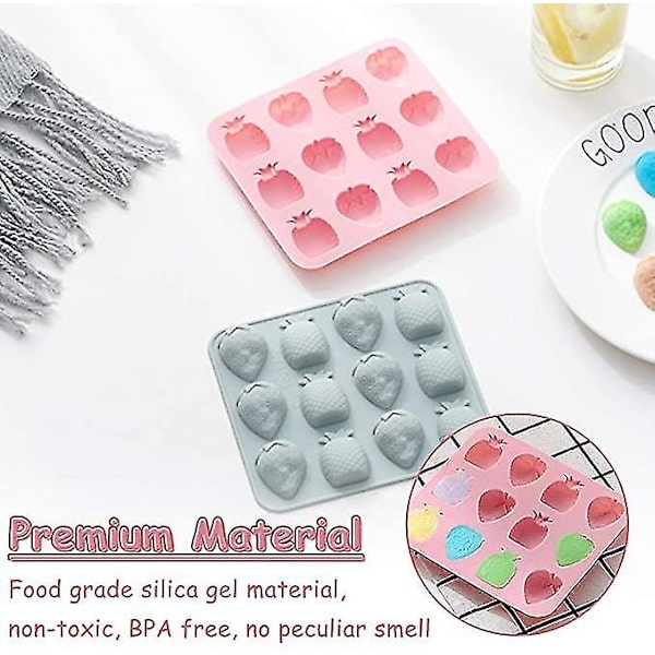 Istärningsbricka Frukt Form Ananas Mould Gelékex Choklad Godis Form 2-pack set
