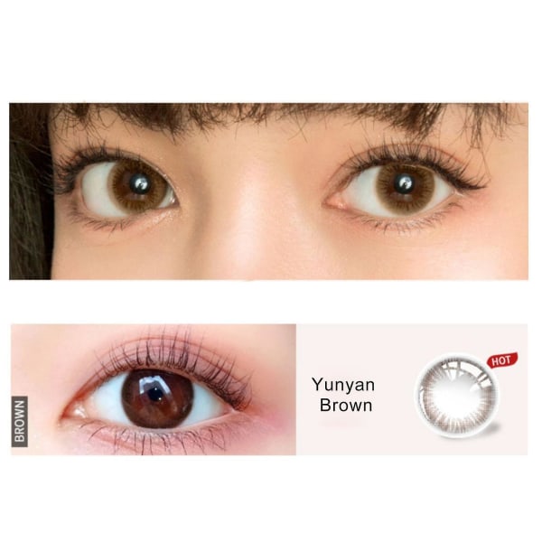 2st Kosmetiska kontaktlinser kvinnor Färgade kontaktlinser Färgade ögonlinser glasses power  200
