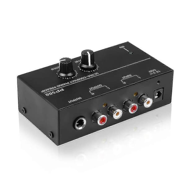 Ultrakompakt phono-forforsterker PP500 med diskantbalanse og volumjustering