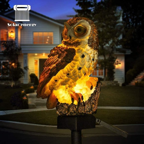 Owl Shape Light Led Solar Garden Light Owl Nurmikkolamppu Vedenpitävä Solar Led Lights