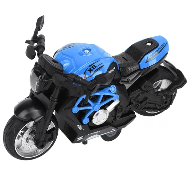 Alloy Motorcykel Model Høj Simulation Cool Lyd Lys Træk Tilbage Motorcykel Legetøj til Børn Blå