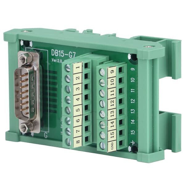 Terminalblokk Hann Header Grensesnitt Koblingsboks Modul DC 60V DB15‑G7