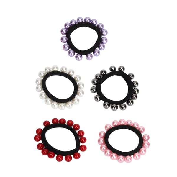 10 stk. Elastisk hårbånd med kunstige perler, elastisk pannebånd, hårtilbehør for kvinner