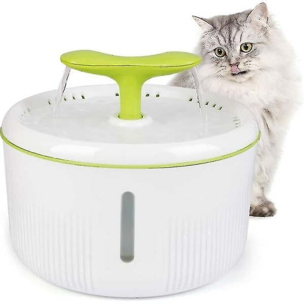 Cat Water Fountain, 2l Cat Water Dispenser, Automatisk Cat Fountain With Led Light