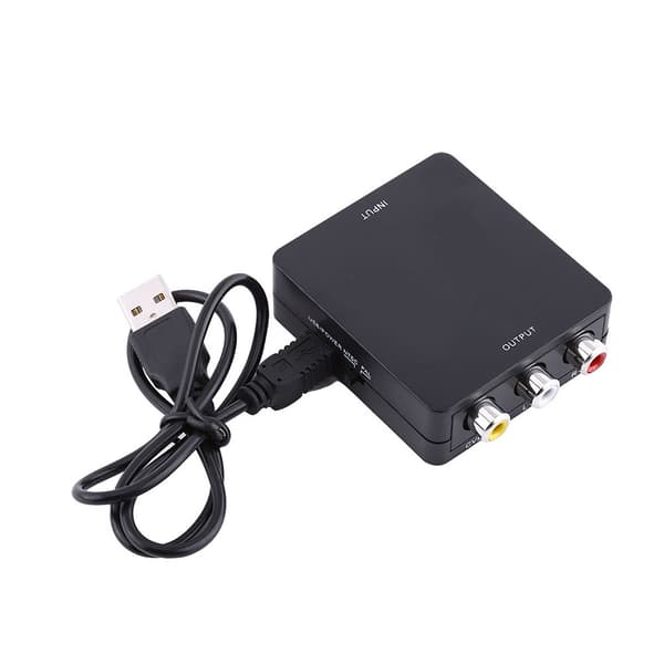 HD til RCA Composite Video Audio Converter 720p/1080p - Sort