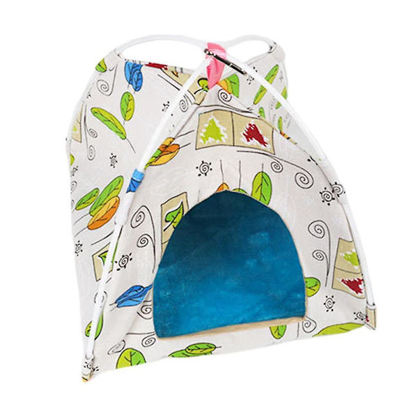 Husdjurshamster marsvinstält tipihus vintervarm andas canvas säng L Multicolor