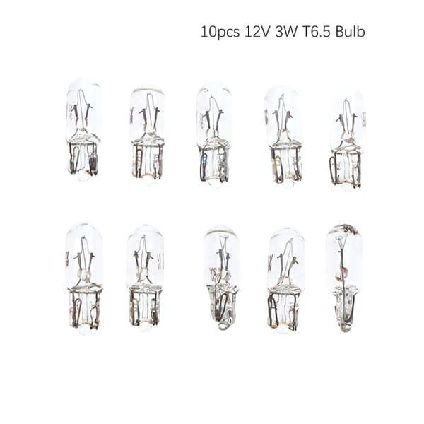 【BQ】10 stk. Glødepærer 12V 3W T6.5 Indikatorlamper for Bilinstrumentpanel