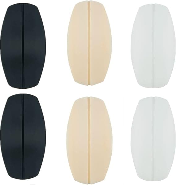 【BQ】3 par silikon-BH-stroppputer sklisikre skulderputer 9x5cm holder-FF-