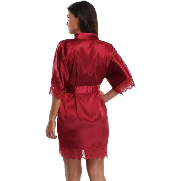 Den nye silke kimono-kåpen for kvinner, kort brudepikebadekar L