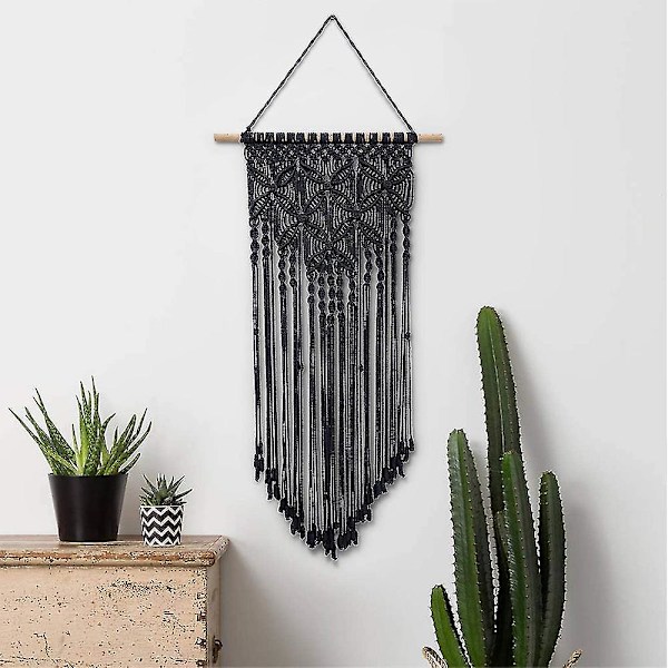 Seinäteline, boho Macrame Seinäteline Käsintehty kudottu seinätaide