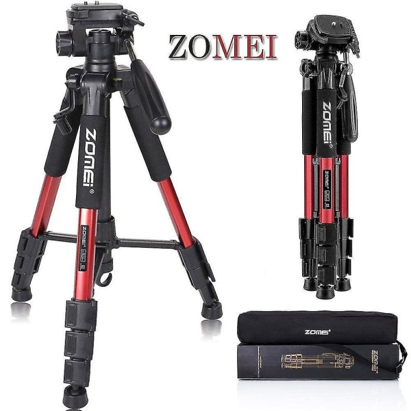 Zomei professionellt bärbart resestativ i aluminium för kamera och videokamera Red