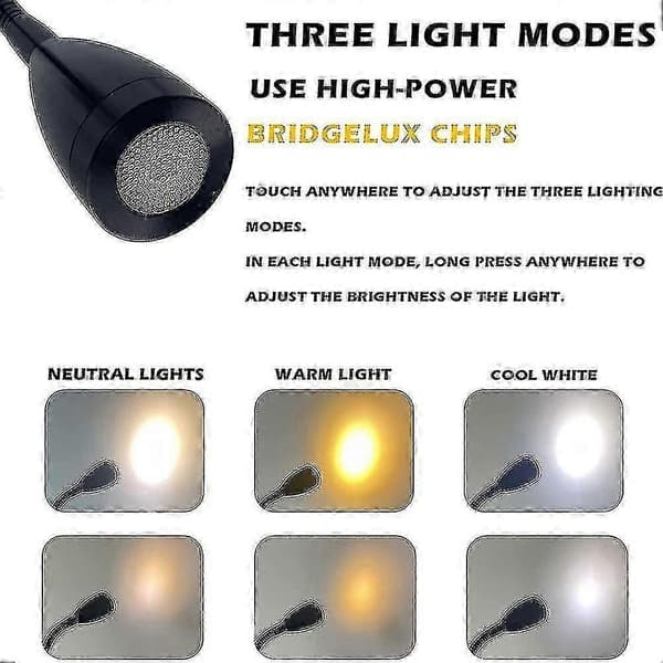 12v-24v LED-læselampe, dæmpbar læselampe til autocamper med USB-oplader, til autocamper, lastbil og trailer