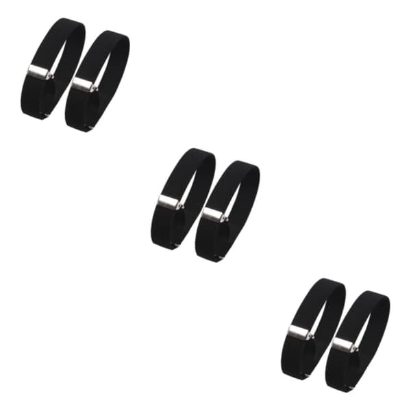 【BQ】1/2/3/5 2 stk. Mode herreskjorte ærmeholdere elastisk Sort 2x32cm 3Sæt 3Set Black 2x32cm